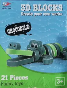 3D BLOCKS COCODRILO