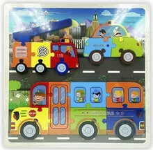 ROMPECABEZAS TRANSPORTE BUS MADERA
